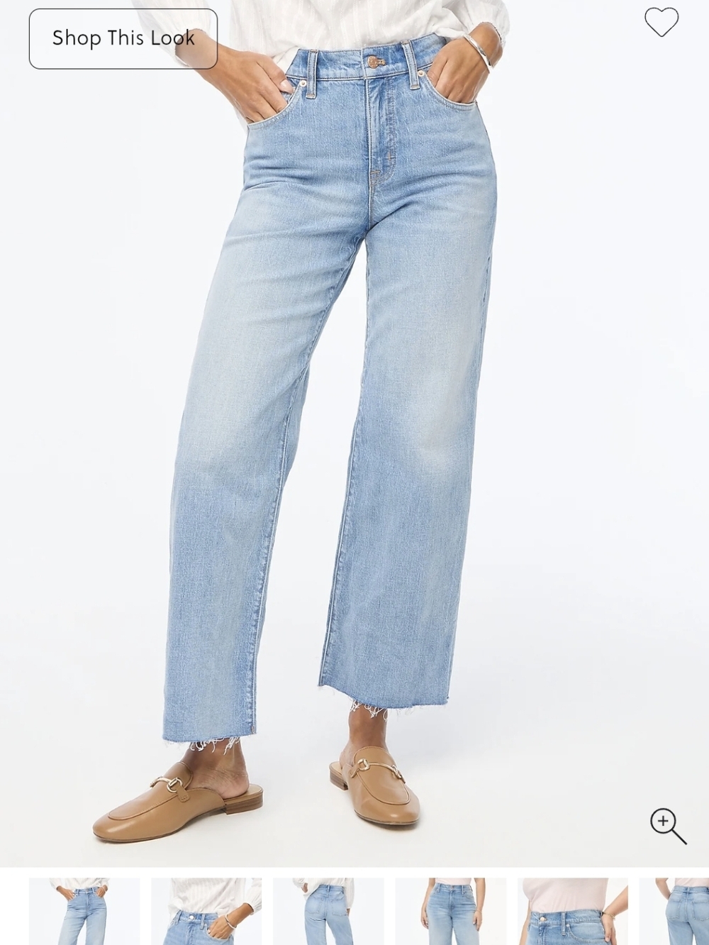 J Crew Factory SZ 29 High Rise Wide Leg Crop. NWT.